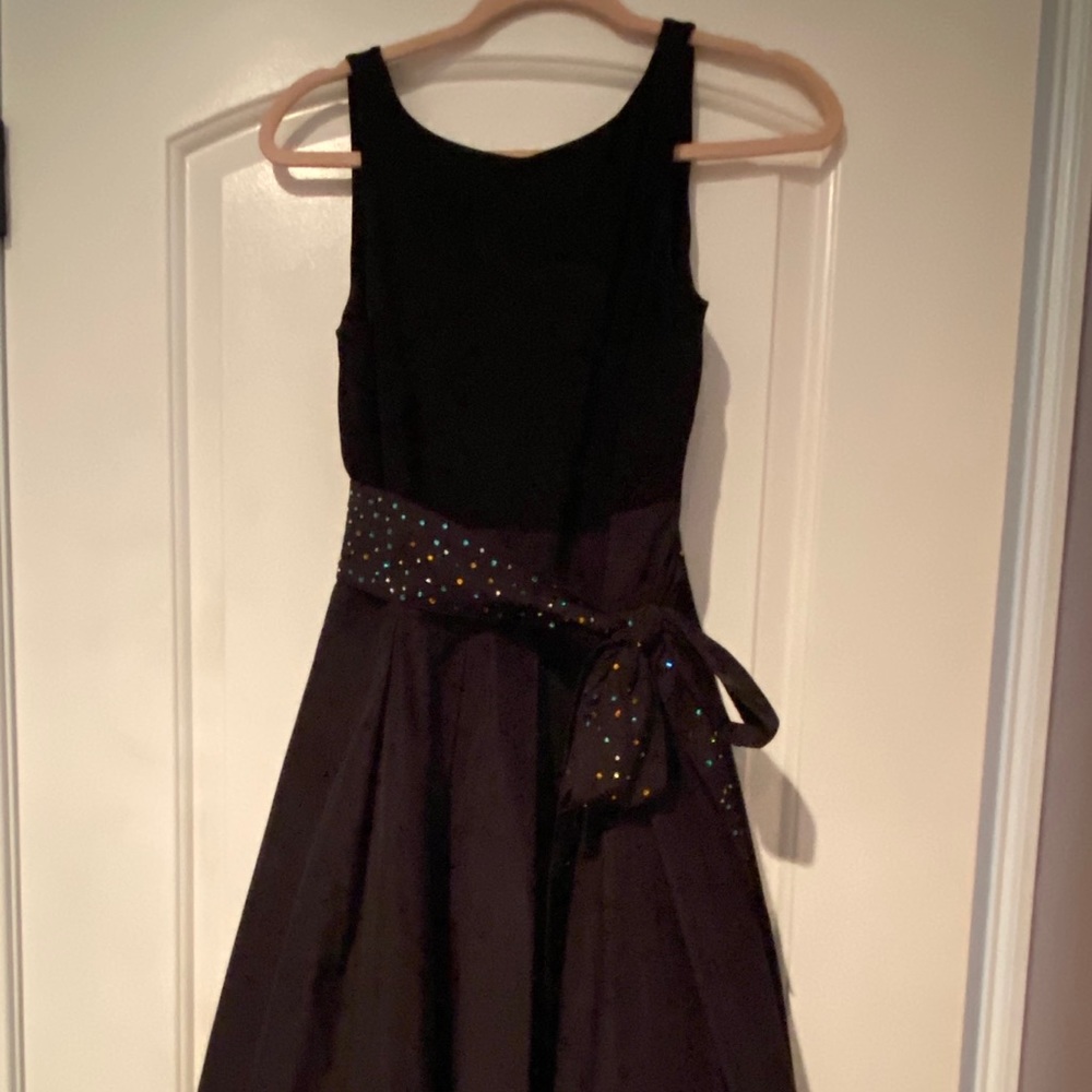 Ralph Lauren dress Black Beaded  Crystals  Size 10